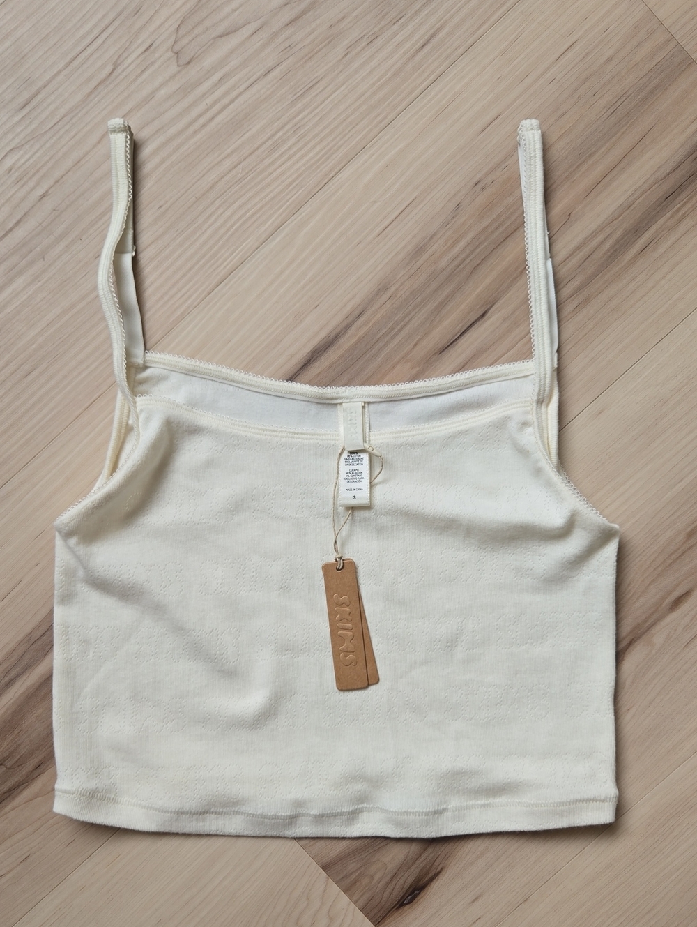 NWT SKIMS Tank, Bone, Size Small